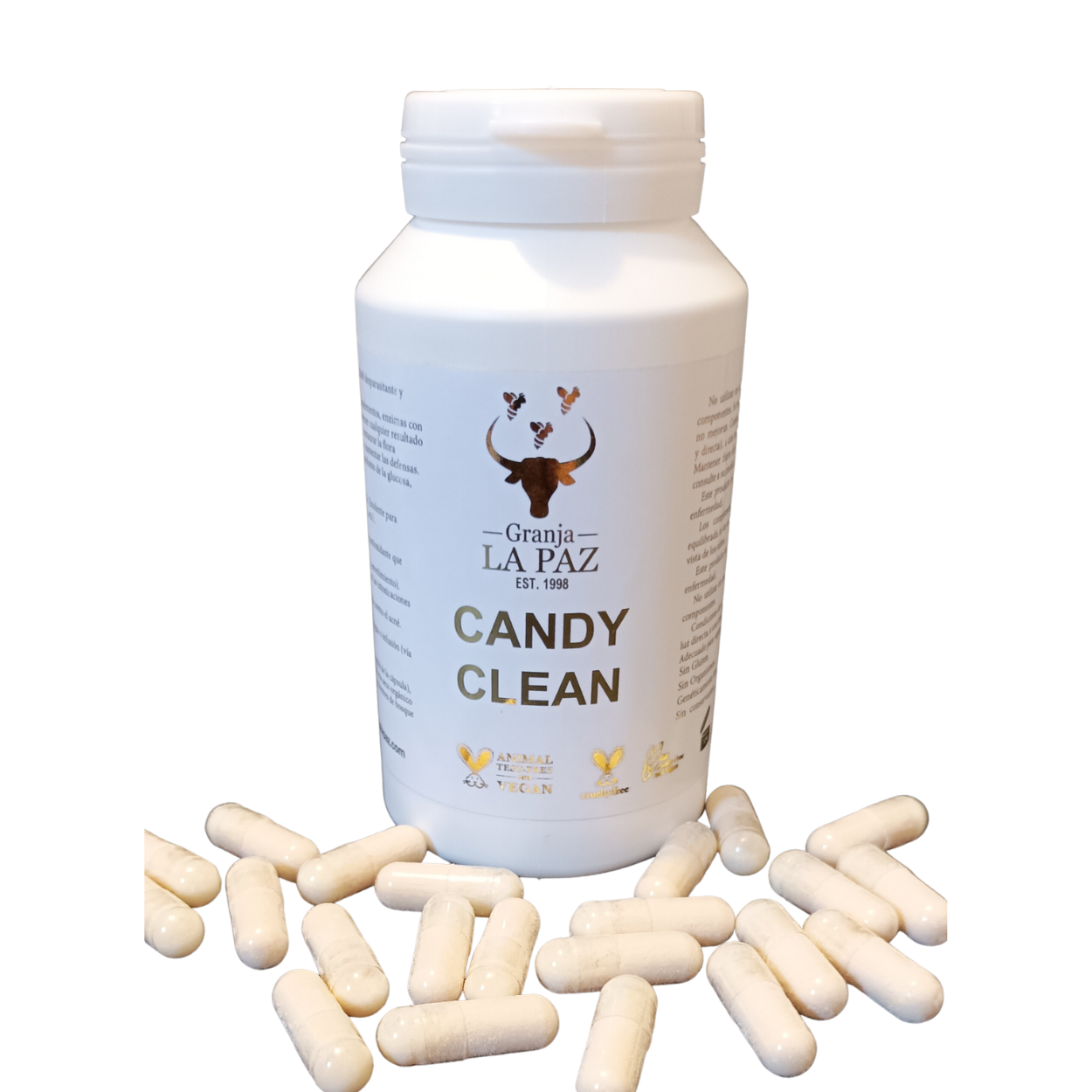 complemento alimenticio Candy Clean probiotico prebiotico natural